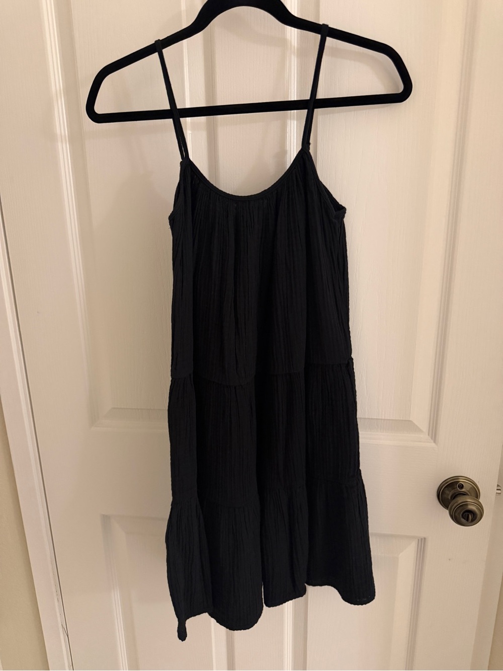 H&M Black Tiered Spaghetti-Strap Sundress